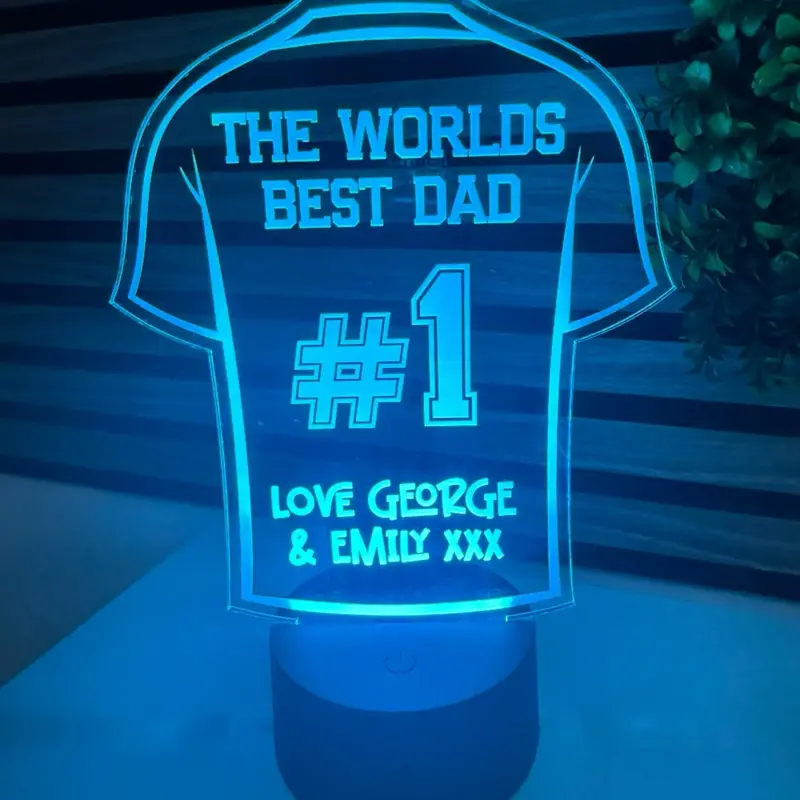 Personalised Father's Day Night Light, Night Light for a Dad, Father's Day Gift 4
