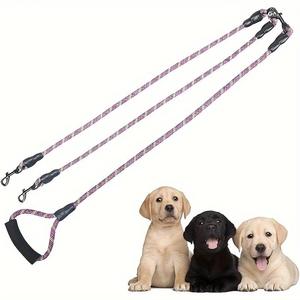 Dual Dog Leash, No Tangle Leash, 1 Count Detachable Tangle-free Nylon Lead for Walking Two Dogs, Pet Supplies for Outdoor Walking, Dog & Cat Accessories