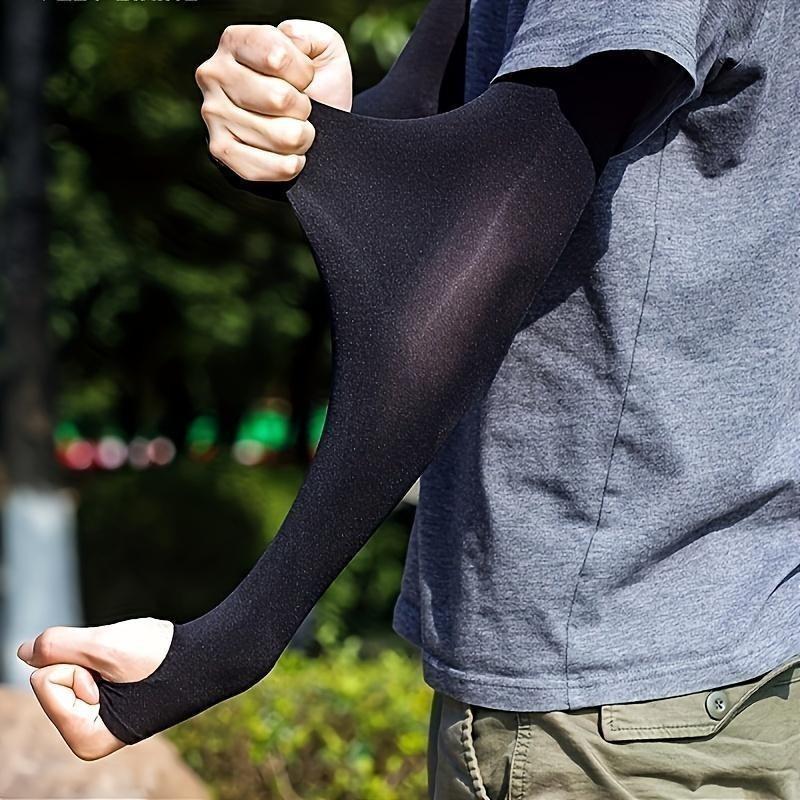 (Giveaway) Men's and women's Ice Silk Sunscreen sleeves - Extreme UV protection, flexible half-finger design, cool breathable, moisture absorption and sweat, suitable for outdoor cycling and summer activities` 8