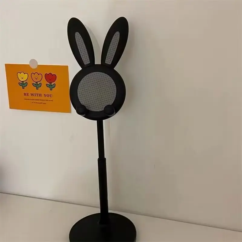 Pink Phone Holder Desktop Cell Phone Stand For iPhone 13 14 Samsung Smartphone Adjustable Lovely Rabbit Cartoon Table Support 6