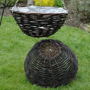 Set of 4 35cm Rattan Hanging Baskets