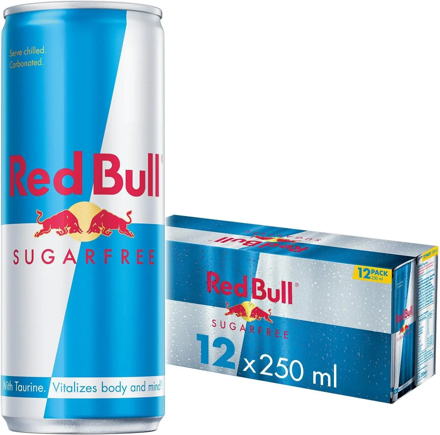 Red Bull Sugar Free Energy Drink 250 ml - Pack of 12 - Beverage, Sport