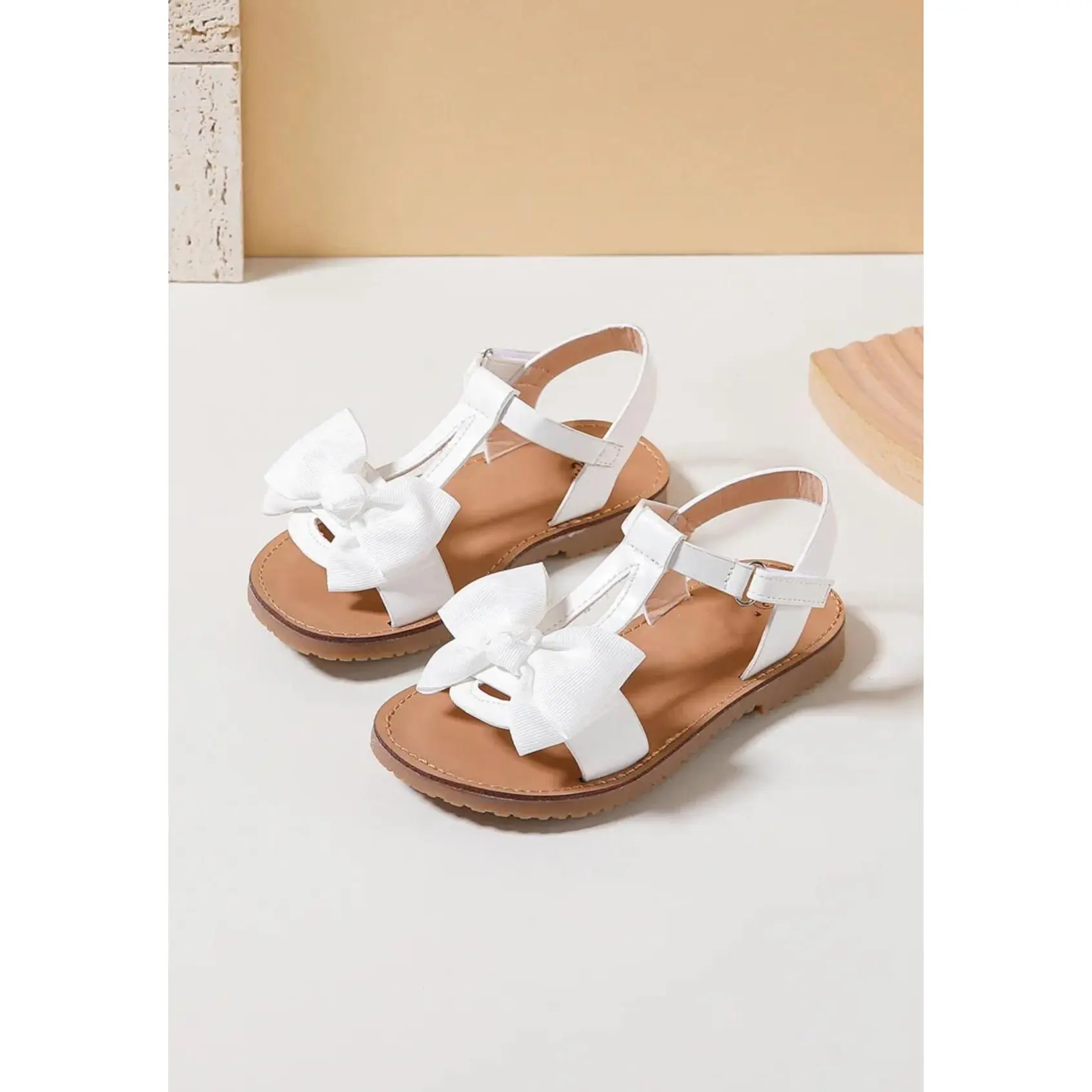Itty Bitty White Bora Bora Bow Sandals Girl Footwear Summer