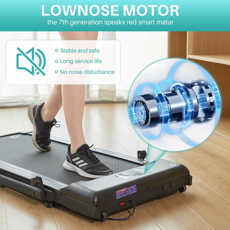 Stay Active with 2-in-1 Foldable Walking Pad Treadmill | Under Desk & With Handle | 2.0HP Quiet Motor | App & Remote Control | Portable Design | LED Display | Supports 110KG | Walk, Jog, or Run Anytime! ‍️ 7
