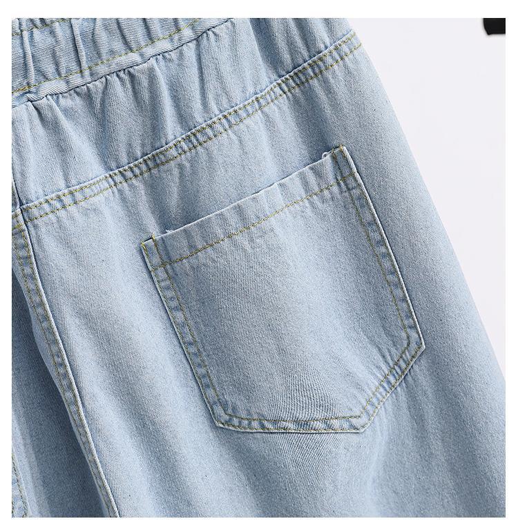 Product Introduction of plus Size High Waist Casual Pants Loose Wide Leg Jeans Fashionable Spring New Arrival for plus Size Women Comfortable Fit 27