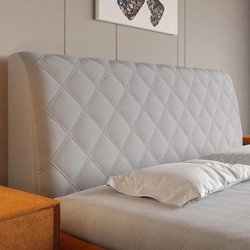 Thick Padded Foam Headboard Cover - Elastic Bed Head Backrest Protector, Modern Minimalist Style, Polyester Material 5