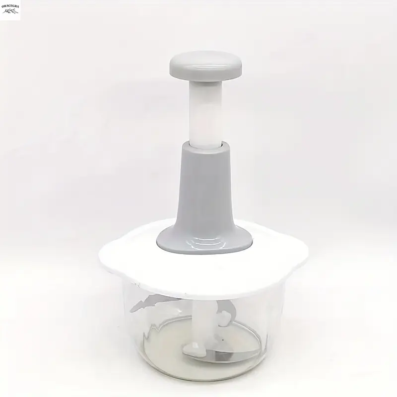 ORACEGRA     Manual Food Processor of 50.72oz Capacity, Highly Versatile - Stainless Steel Vegetable Crusher, Garlic Masher as well as Meat Grinder. Simple to Clean, Perfect for Both Home Kitchen Use and Outdoor Camping 0