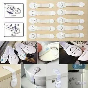 5-50x Baby Safety Kid Child Lock Proof Cabinet Cupboard Drawer Fridge Pet Door 2