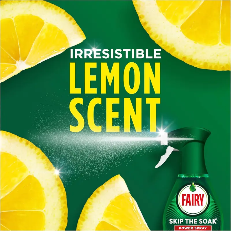 the Soak Dish Spray Kit, Lemon, 1.3L (650ml Spray + 650ml Refill), 100% Grease Removal for Dishes & Surfaces 1
