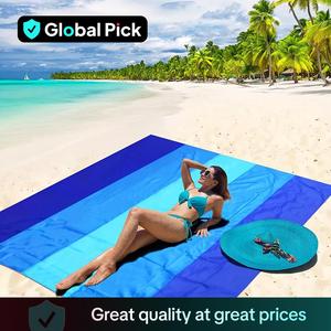 Stylish Stripe Pattern Waterproof Sea Side Blanket, Comfort Lightweight & Sandproof Picnic Mat for Travel, Camping, Hiking, Outdoor Blanket, Summer Gift Camping Essentials