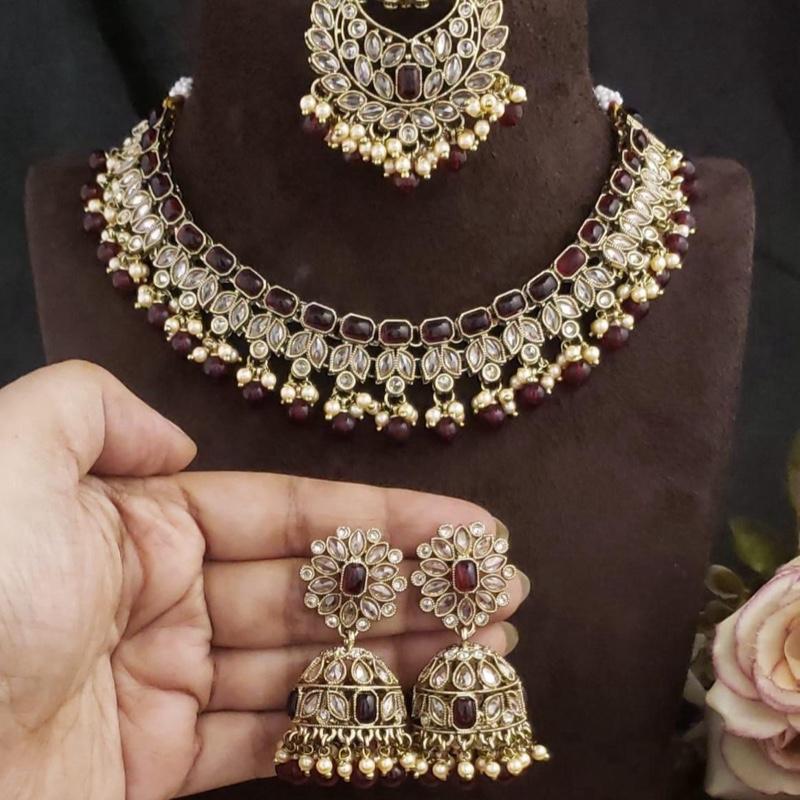 Necklace Sets punjabi jewellery pakistan indian jewelry desi pakistani cheap mehndi set kundan wedding i sale 3