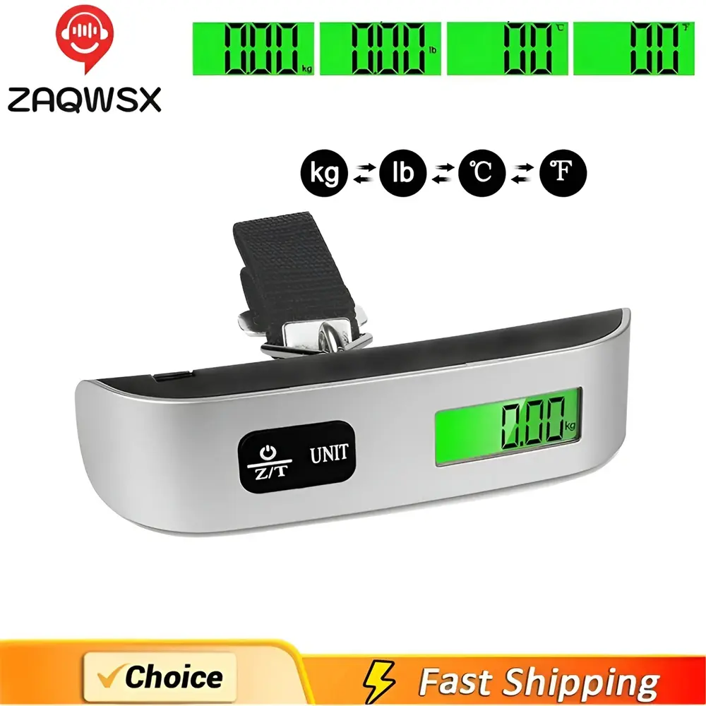 Portable Scale Digital LCD Display 110lb/50kg Electronic Luggage Hanging Suitcase Travel Weighs Baggage Bag Weight Balance Tools