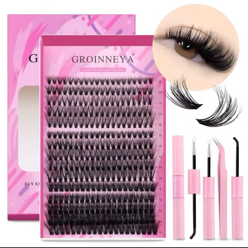 GROINNEYA Diy Lash Extension Kit - Full Set of Individual and Cluster Eyelashes - Makeup, Cosmetic 2