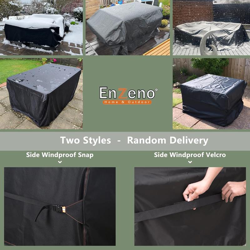 Enzeno Outdoor Garden Furniture Covers - Waterproof with Air Vent, 200*160cm, Patio Table and Chair Set Cover, Heavy Duty Oxford Fabric 4