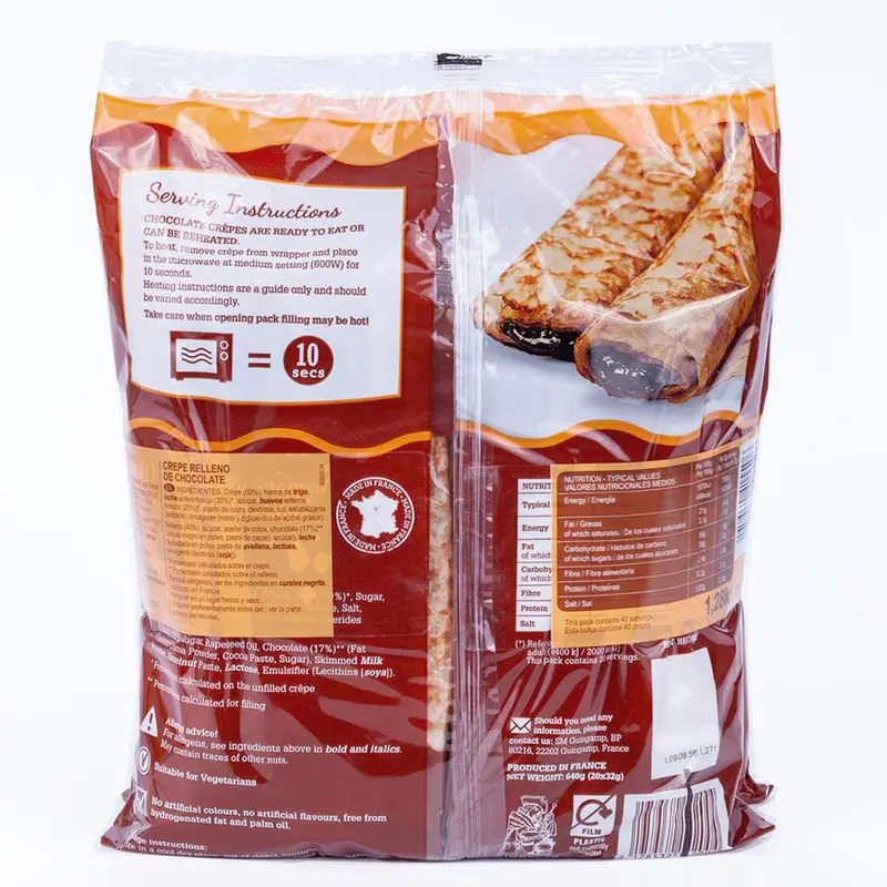 Tigreat French Chocolate Crepes Kid Treat Ready Snack Dessert Bags Pack 40 x 32g 2
