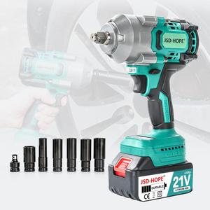 850Nm Electric Wrench, Impact Wrench, High Torque Lithium Electric Wind Gun Rack, Industrial Impact Charging Wrench, Power Tool for Home & Office