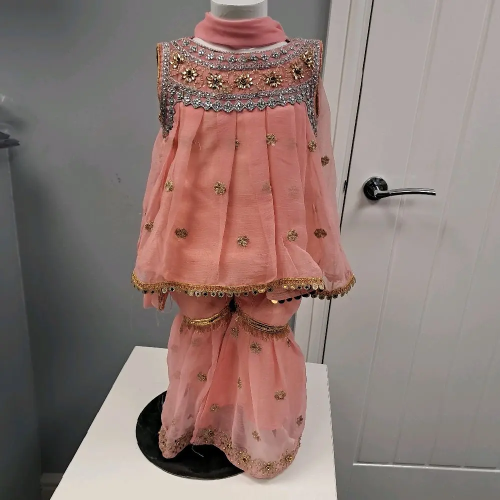 kids collection girls embroidered chiffon ghara