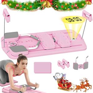 Agilithor 10-in-1 A02 New upgrade Multifunctional Abs Board Pilates Reformer Set with Thigh Master Push-up Stand and Ab Roller Exercise Board for Christmas presents