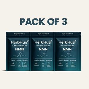 3 for 2 HerbHue Pure NMN Supplement 500 Mg | 6 month Supply