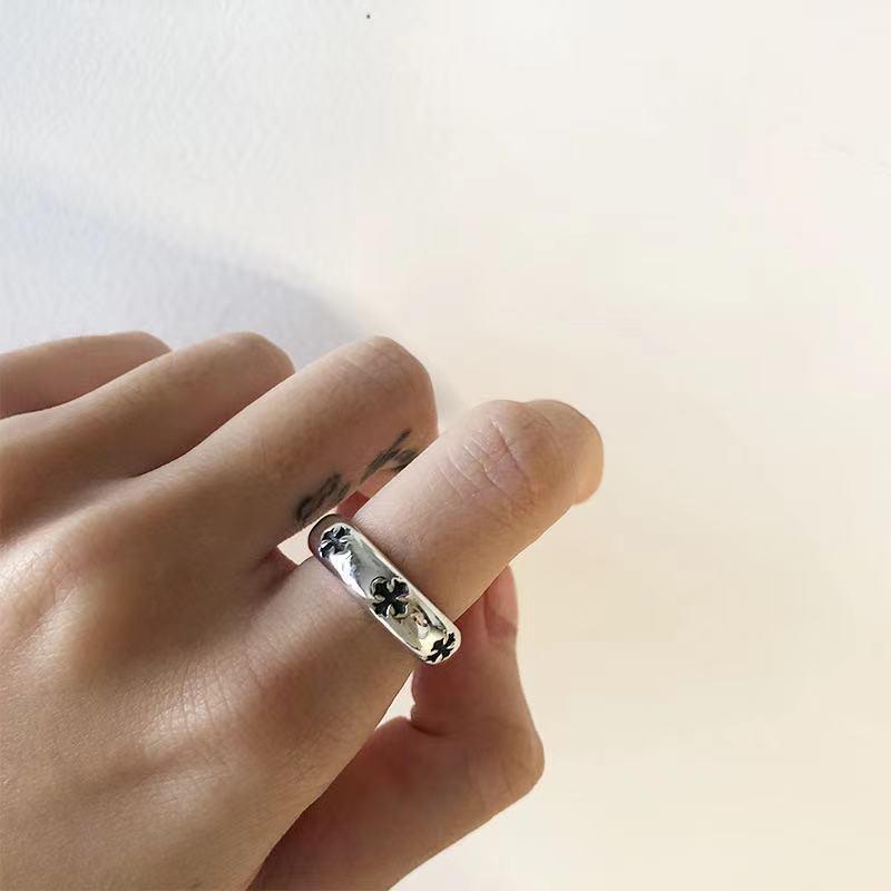 Chrome Hearts Floral Cross Ring – Titanium Steel Engagement Rings | Bold Streetwear Jewelry For Men & Women | Anti-Rust Durable Band 3