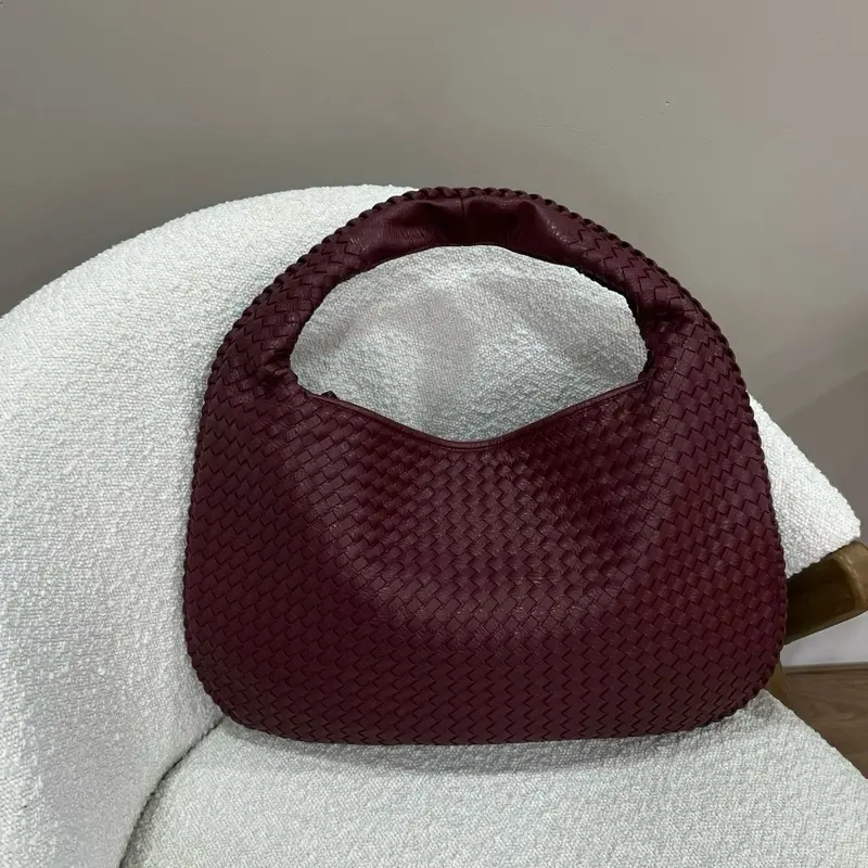 Harlow Bag - Large Woven Handbag with Zip Closure