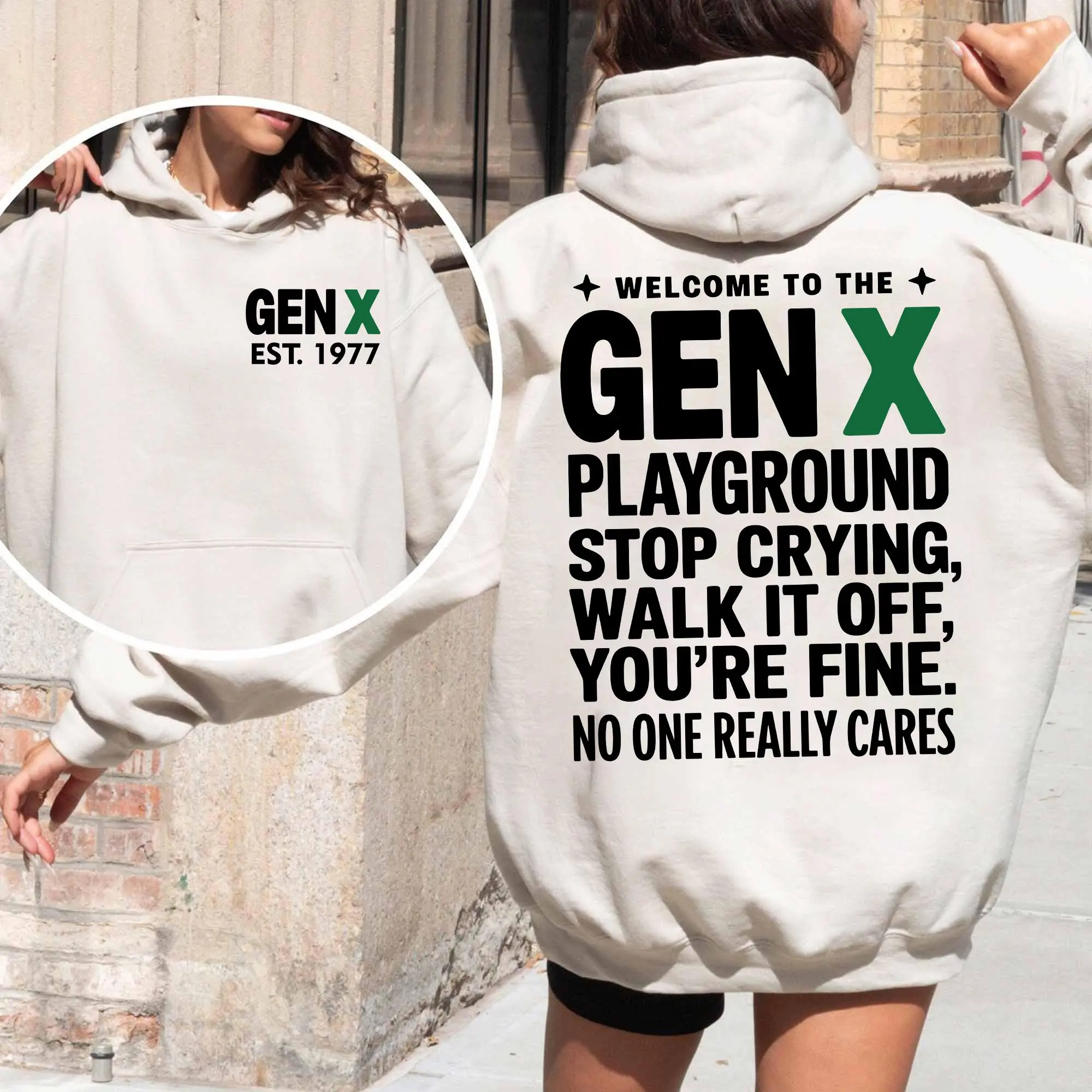 Generation X Playground Hoodie Custom Year Shirt The FAFO Generation Hoodie, Gen X FAFO Hoodie – 100% Cotton Unisex Comfort Top, Custom Year of Birth Tee