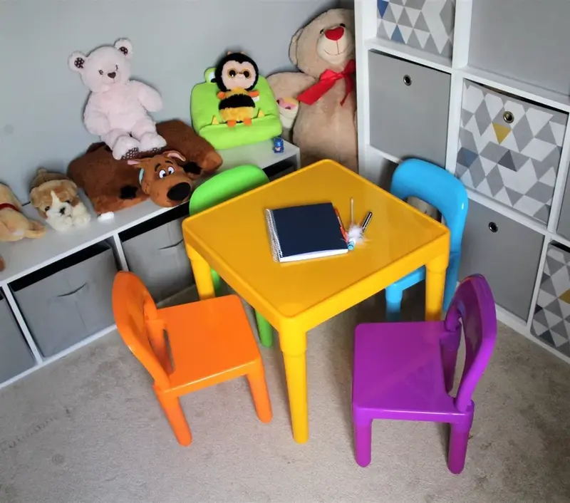 ABC TABLE AND CHAIR SET Alphabet Childrens Plastic - Kids Toddlers Childs - Gift 2