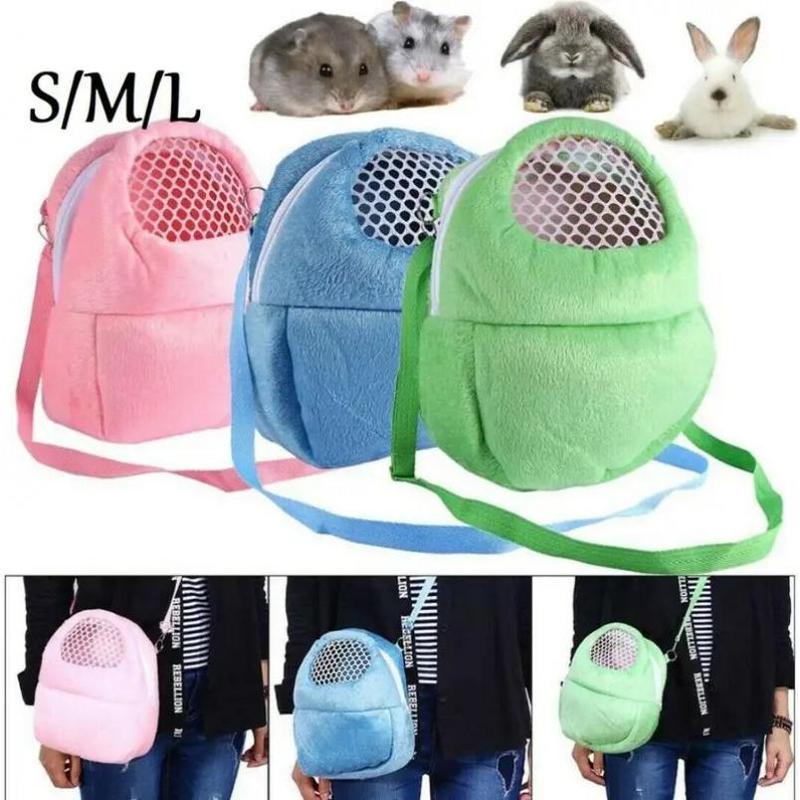 Hamster Travel Carrier Bag Chinchilla Guinea Pig Bunny Breathable Carrier Cage Warm Soft Travel Walking Small Animal Carrier 1