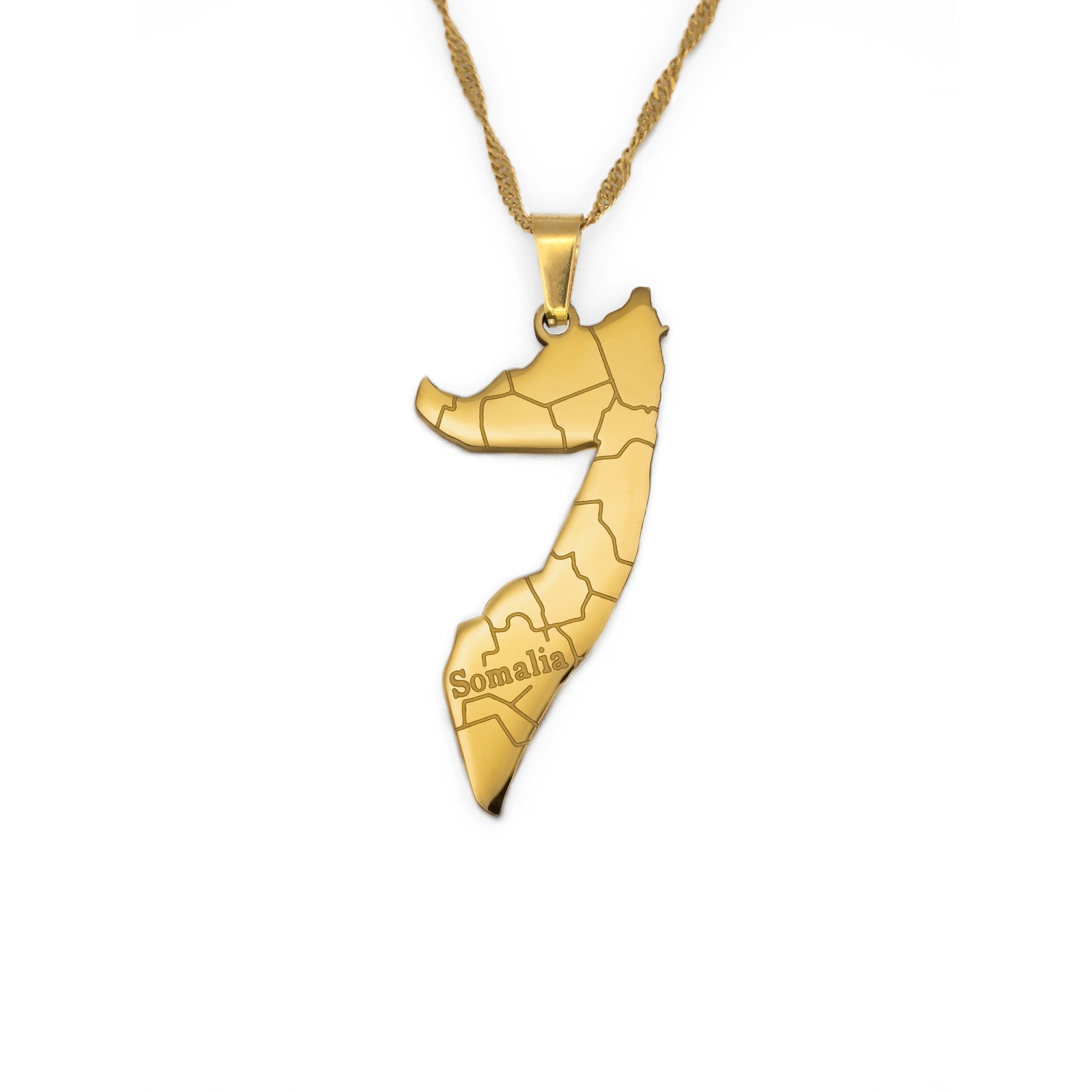Somalia Map Necklace