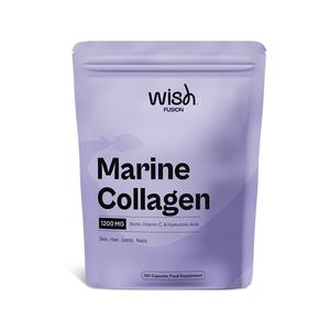 Marine Collagen 1200mg - for Women & Men - Type I II III V X Pills - Skin Hair Joints Nails Support