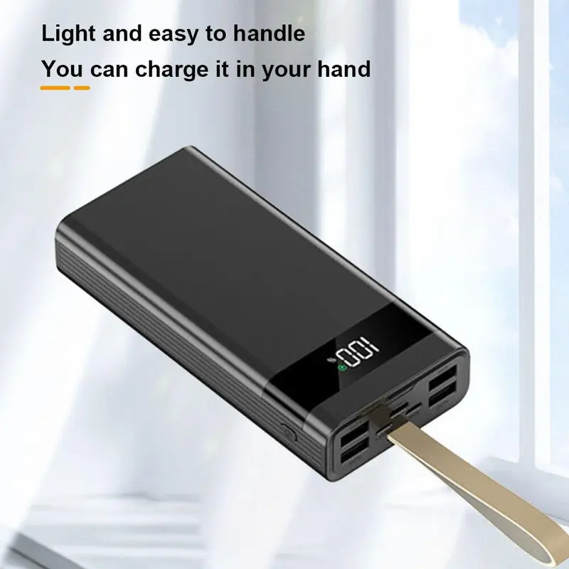 20000mAh Power Bank Portable Fast Charger 4 USB High Volume LED Battery Pack battery  power  bank wireless  magnetic  power  bank 5