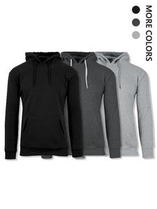 Men's Solid Drawstring Pocket Hoodie, Casual Loose Long Sleeve Hooded Sweatshirt for Fall & Winter, Men's Clothes for Daily Wear