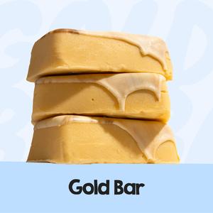 Gold Bar Handmade Fudge with White Chocolate, Milky Way Pieces, and Swirled Fudge - 250g Block for Dessert and Snacks