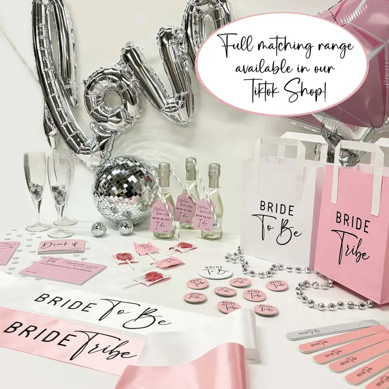 Pink BRIDE TRIBE Hen Party Gift Bags - Party Bags, Hen Do, Hen Party Gifts, Pink Hen Party, Bride Gifts, Bride To Be, Hen Party Decor, Hen Party Accessories 4