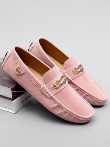 Men's Elegant Solid Color Slip-on Loafers, Fashionable Casual Comfortable Flat Shoes for Daily Wear, Lightweight Breathable Shoes for All Seasons