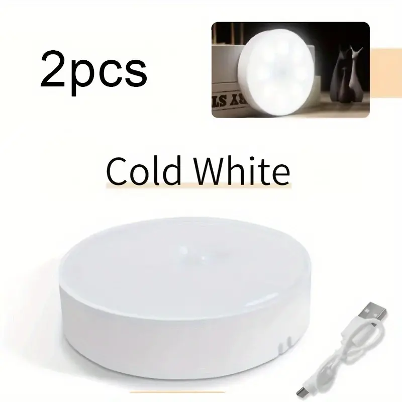 [Motion Sensor] Motion Sensor LED Night Light | 1/2/4/6pcs | USB Rechargeable | For Kitchen Cabinet Wardrobe 3