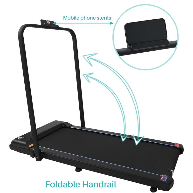 Stay Active with 2-in-1 Foldable Walking Pad Treadmill | Under Desk & With Handle | 2.0HP Quiet Motor | App & Remote Control | Portable Design | LED Display | Supports 110KG | Walk, Jog, or Run Anytime! ‍️ 2