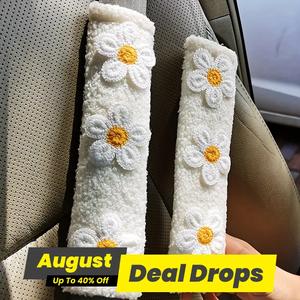Car Seat Belt Cover, Cute Flower Decorative Seat Belt Shoulder Pad, Durable Car Interior Accessories, Car Accessories, Interior Decoration Car Decals, Car Interior Kit, Autos