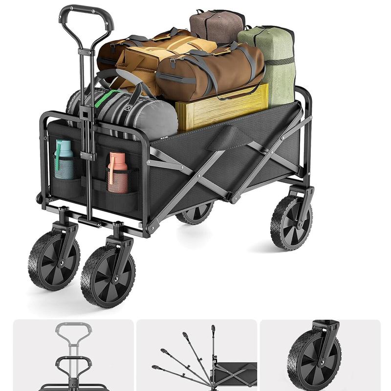 Product Introduction of 150KG Foldable Collapsible Camping Garden Trolley Cart Wagon Truck Wheelbarrow 4