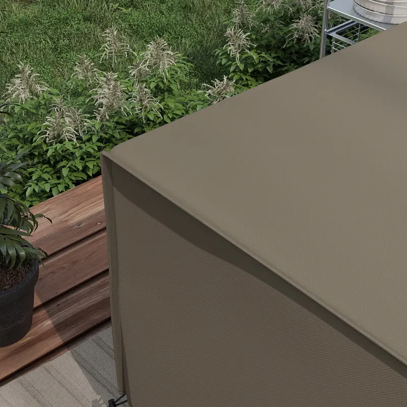 Outsunny Large Square Patio Garden Furniture Set Cover 600D Oxford Waterproof, 230 x 230 x 70cm, Grey 7