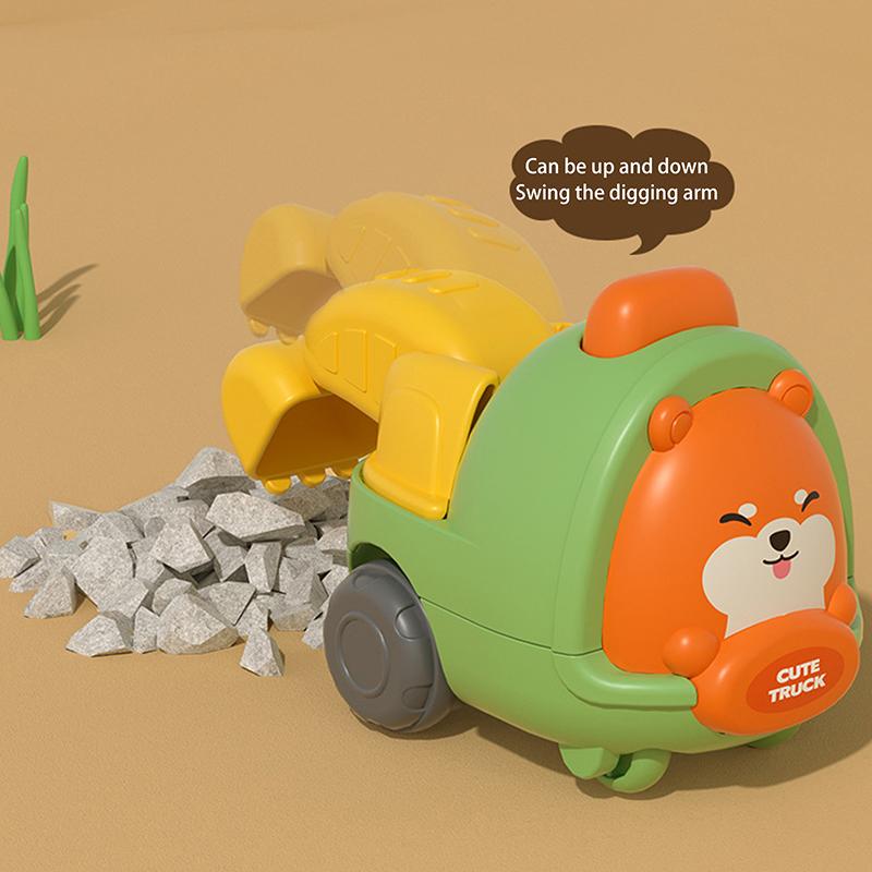 1 Piece Drop Resistant Car Children's Engineering Vehicles Pull Back Inertial Car Toy For 2-3 Year Old Boy Baby Children's Gift 1