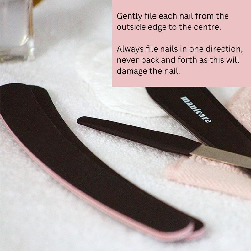 Product Introduction of 2 Pack Curved Nail Files, Boomerang Shape For Ease of Use, Black Emery Boards, Natural And Artificial Nails, Double Sided Medium Grit, For At Home DIY Salon Professional Manicure Or Pedicure 9