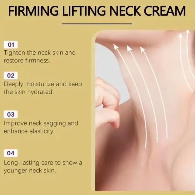 Neck & Chin Tightening Cream with Cooling Roller - Lift, Firm & Reduce Wrinkles Fast - Smooth, Body Care 4