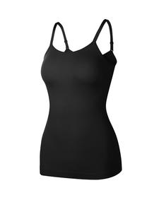 Women's Solid Adjustable Strap Shapewear Cami Top, High Stretch Tummy Control Shaper, Ladies Shapewear for All Seasons