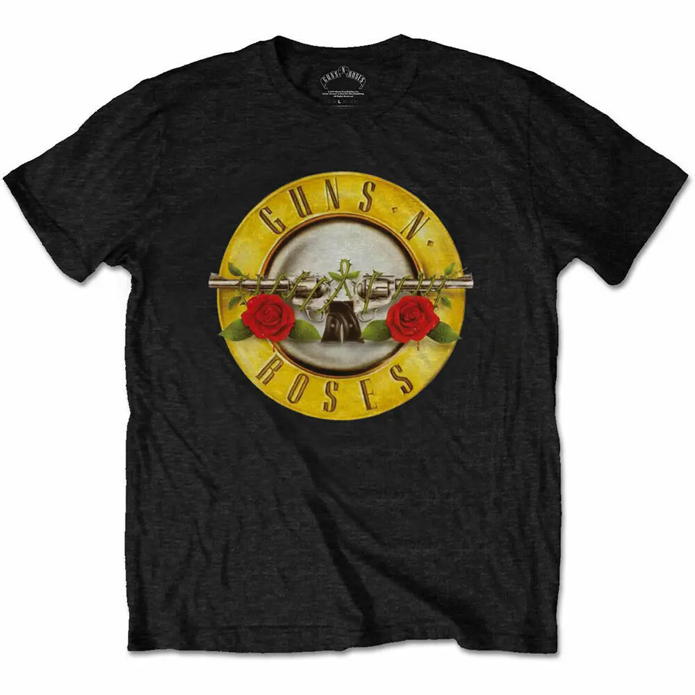 Official Guns N Roses Classic Logo Mens Black T Shirt Guns N Roses Classic Tee
