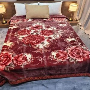 Luxury Super Soft 6k King Size Blanket 200x240cm Floral Designs Model 6k Warmth and Comfort