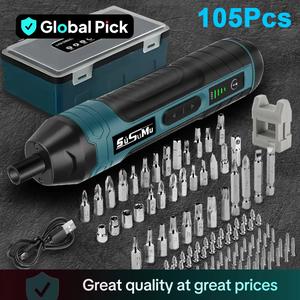 Torque Adjustable Electric Screwdriver, Impact Drill Driver, Cordless Power Screwdriver Set, USB Rechargeable Tools, Multifunctional Screwdriver with Light, Wireless Power Tools, Switchable Screwdriver Tool Kit