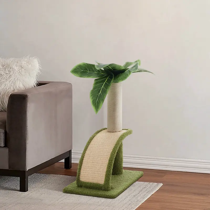 Pets Mood Green Tree Sisal Cat Sratching Post with Backscratcher 1