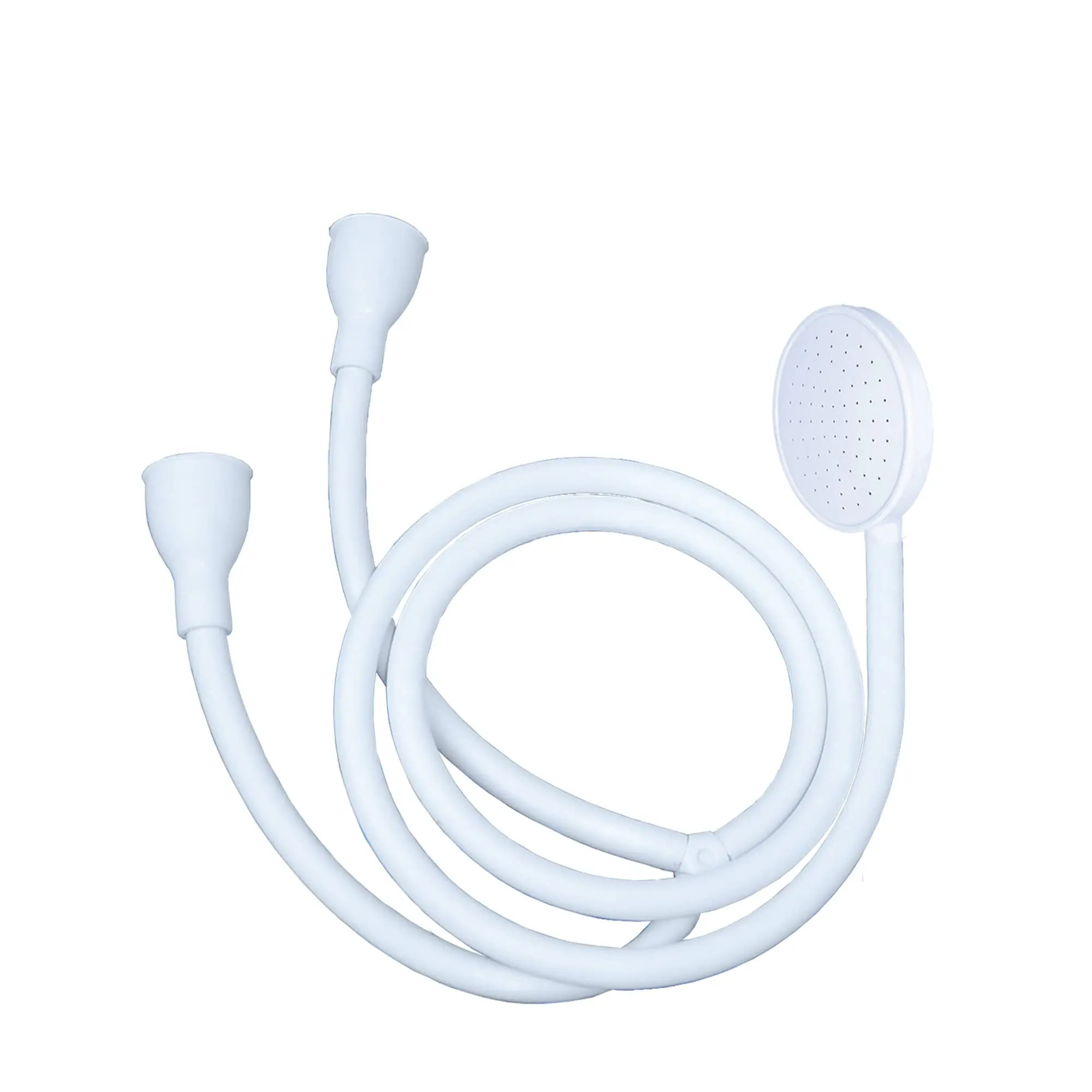 Double Tap Shower Spray| Bathroom Accessory| Premium Shower Attachment for Bath taps| Push-on-Fitting| Suitable for Round & Oval Taps| Shower Head for Bathroom| ~1.5 Meters| (White)