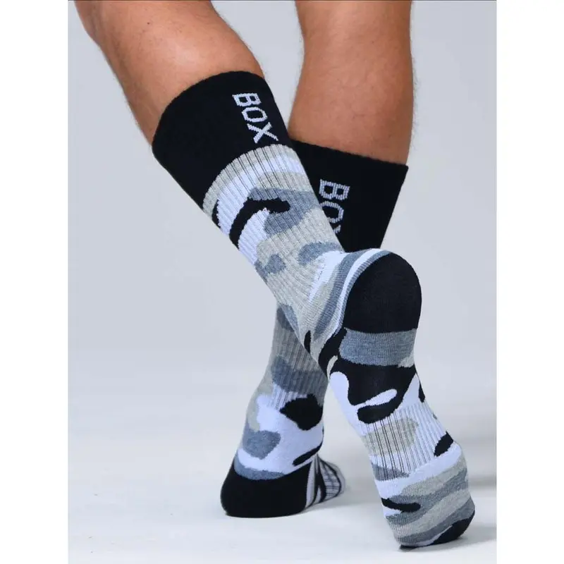 Box Sports Socks - Greyscale Camo 0